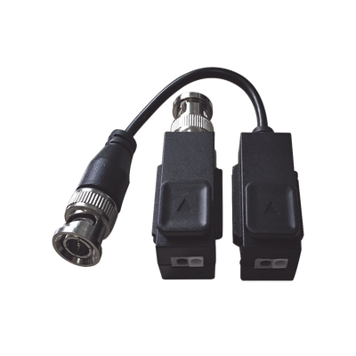 Kit de Transceptor (Balluns) TURBOHD con Boton Push / Hasta 8 MP (4K) / 100% Cobre / Soporta HD-TVI / AHD / CVI / CVBS / Audio por Coaxitron / Datos para Menu de Configurar de Cámaras