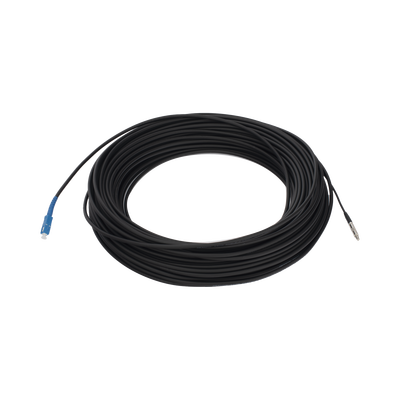 Rollo de Fibra Óptica Drop Redonda G657A2 Monomodo Simplex de 50 Metros (164 Pies) con Conectores SC/UPC-SC/UPC para Instalaciones Aéreas, Subterráneas o a la Intemperie