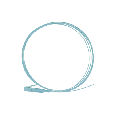 Pigtail de Fibra Óptica Simplex LC, PVC, OM4 50/125, Aqua, 1 Metro (3.28 Pies)