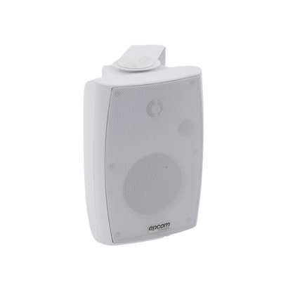 Altavoz de Pared de 2 vías | Woofer 4in + 1.5in | 2.5W – 20W | Para Sistemas 70/100V y 8 ohms | Material ABS | Rejilla y Bracket de Metal | Color Blanco